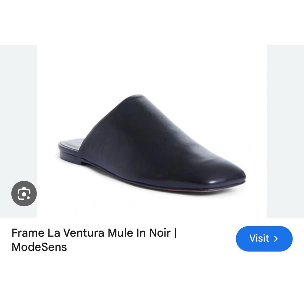 Frame La Venture Mule Noir Size 38.5 Size USA 8 $150
